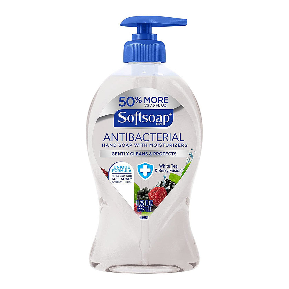 Softsoap Antibacterial Liquid Hand Soap, White Tea and Berry Fusion, 11.25 Oz